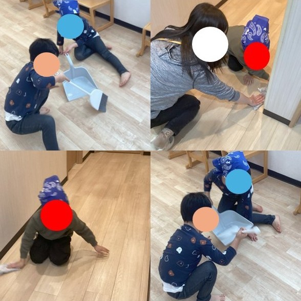 ハビー柏教室　お掃除イベント　支援風景